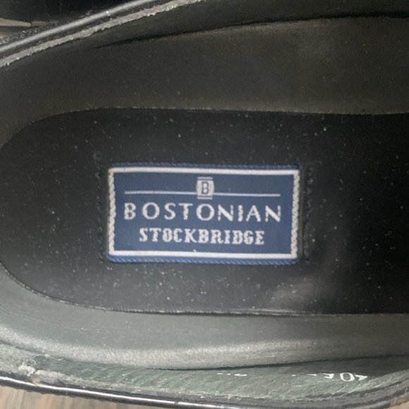 BOSTONIAN STOCKBRIDGE SCOTT BLACK LEATHER LACE UP LOAFER OXFORDS 7.5 D (WIDE) - Picture 7 of 9